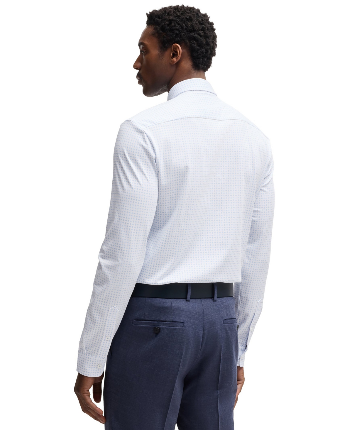 Boss by Hugo Men's Printed Cotton Blend Slim-Fit Dress Shirt