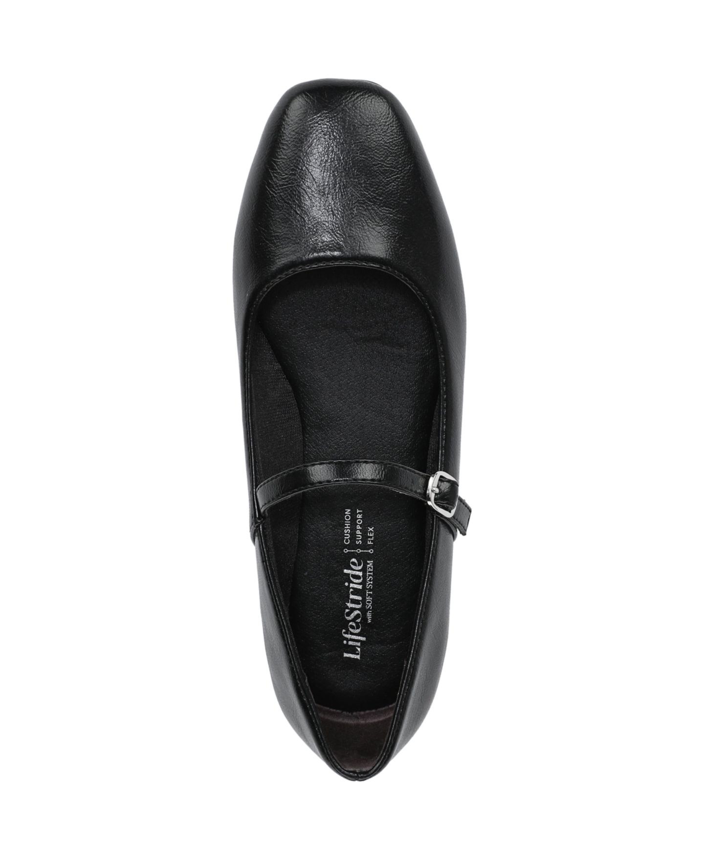 Женские балетки LifeStride Beloved Mary Jane Flats, цвет: Чёрная искусственная кожа — фото 4