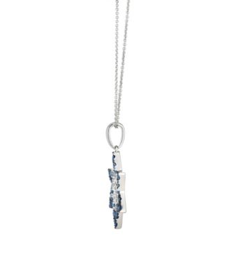 White Sapphire (0.24 ct. t.w.) and Sapphire Ombre (0.96 ct. t.w.) Pendant Necklace in 14k Vanilla Gold