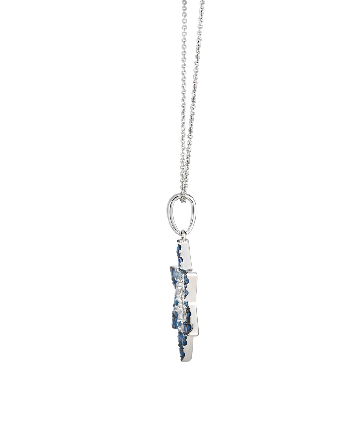 Le Vian White Sapphire (0.31 Ct. T.w.) And Sapphire Ombre (1-1/4 Ct. T.w.) Pendant Necklace In 14k Vanilla G In Blue
