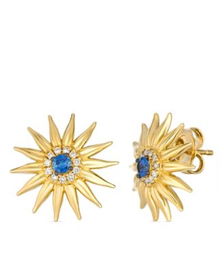 Le Vian - Nude Diamond (0.11 ct. t.w.) and Sapphires (0.17 ct. t.w.) Stud Earrings in 14K Honey Gold