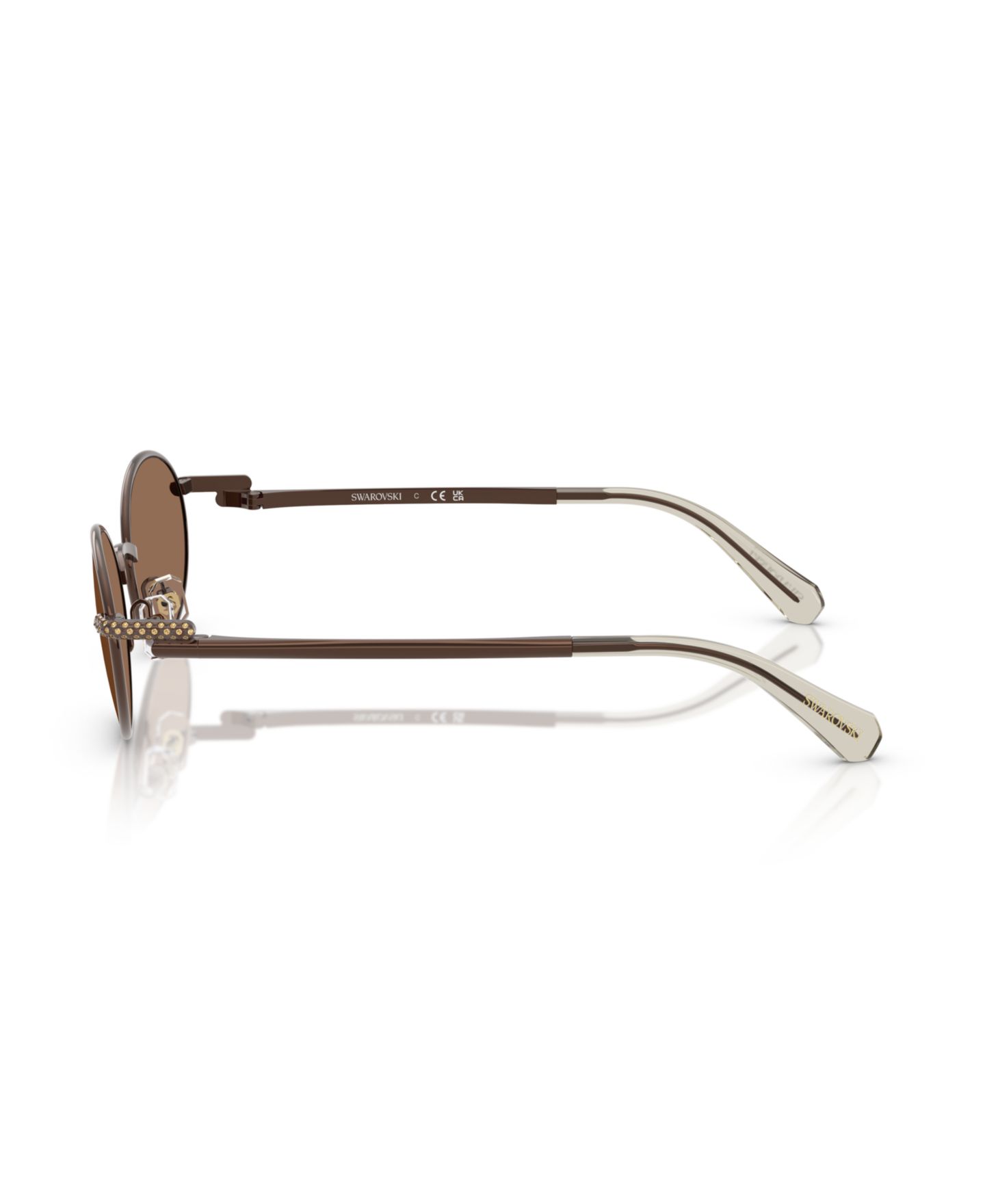 Женские солнцезащитные очки Swarovski Sunglasses, SK7033, цвет: Коричневый — фото 4