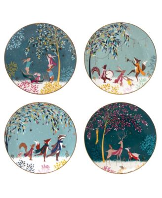 Portmeirion - Sara Miller Woodland Tales Plates, Set of 4