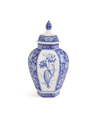 Spode - Blue Italian Floral Ginger Jar