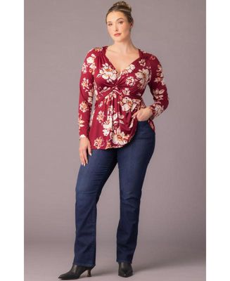 Plus Size Abigail Long Sleeve Twist Top
