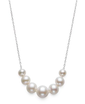 Belle de Mer - Cultured Freshwater Pearls (4-7mm) in Sterling Silver Necklace