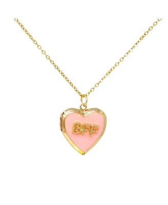Girls BFF Heart Locket Necklace Set
