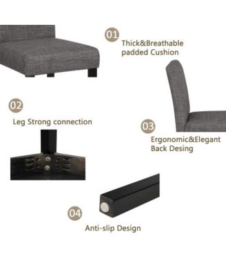 Modern Kitchen Table with Upholstered Chairs, Compact Dining Set for Small Spaces - 5-Piece Square Dining Table Set for 4