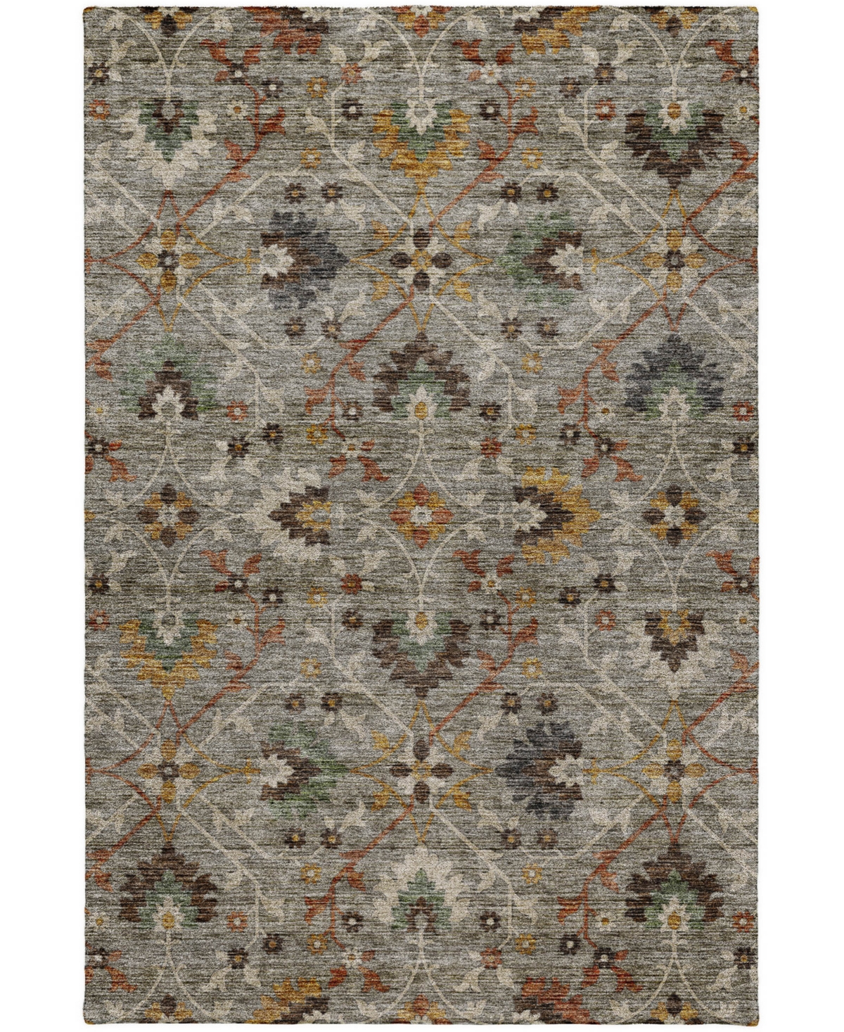 Dalyn Silk Road Sr4 6'6"x9'6" Area Rug In Gray