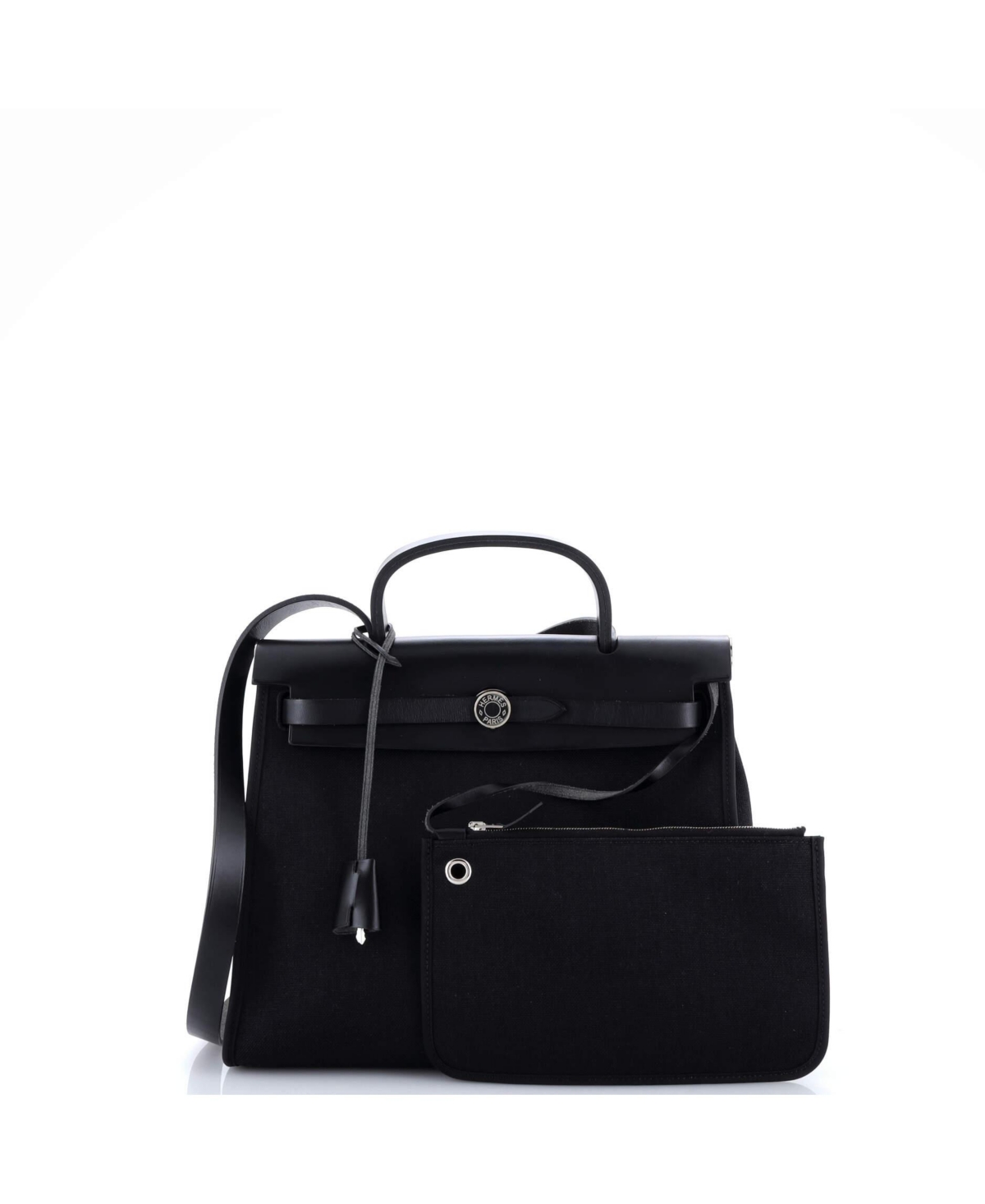 Pre-Owned Hermes Pm Herbag Toile and Leather