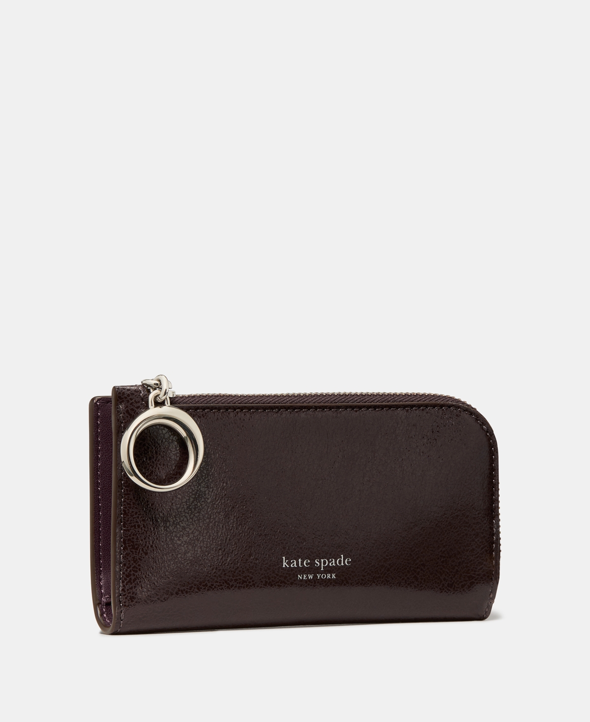 Kate Spade Halo Glazed Leather Bifold Wallet In Brown