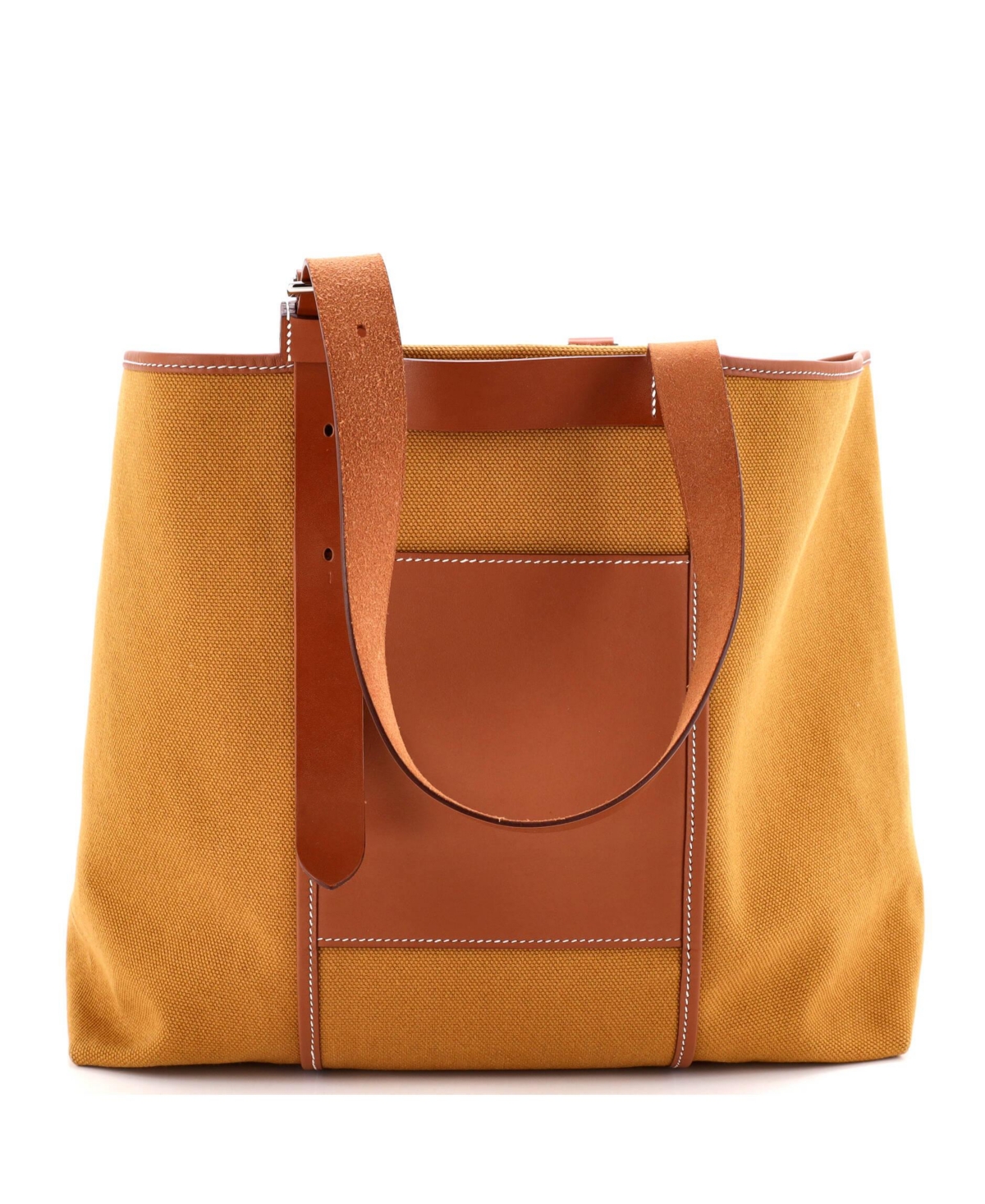 Pre-Owned Hermes 35 Etriviere Pocket Tote Toile and Leather