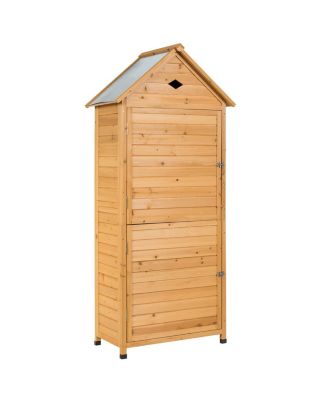 Wooden Outdoor Lockable Garden Tool Storage