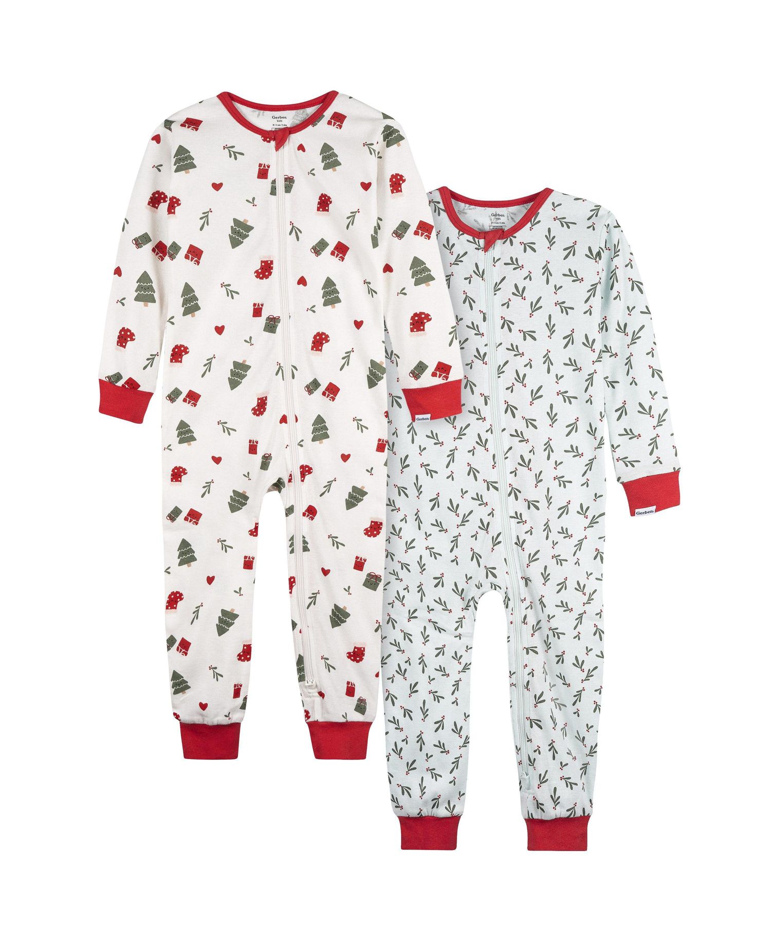 Baby Girls 2-Pack Snug Fitting Footless Pajamas