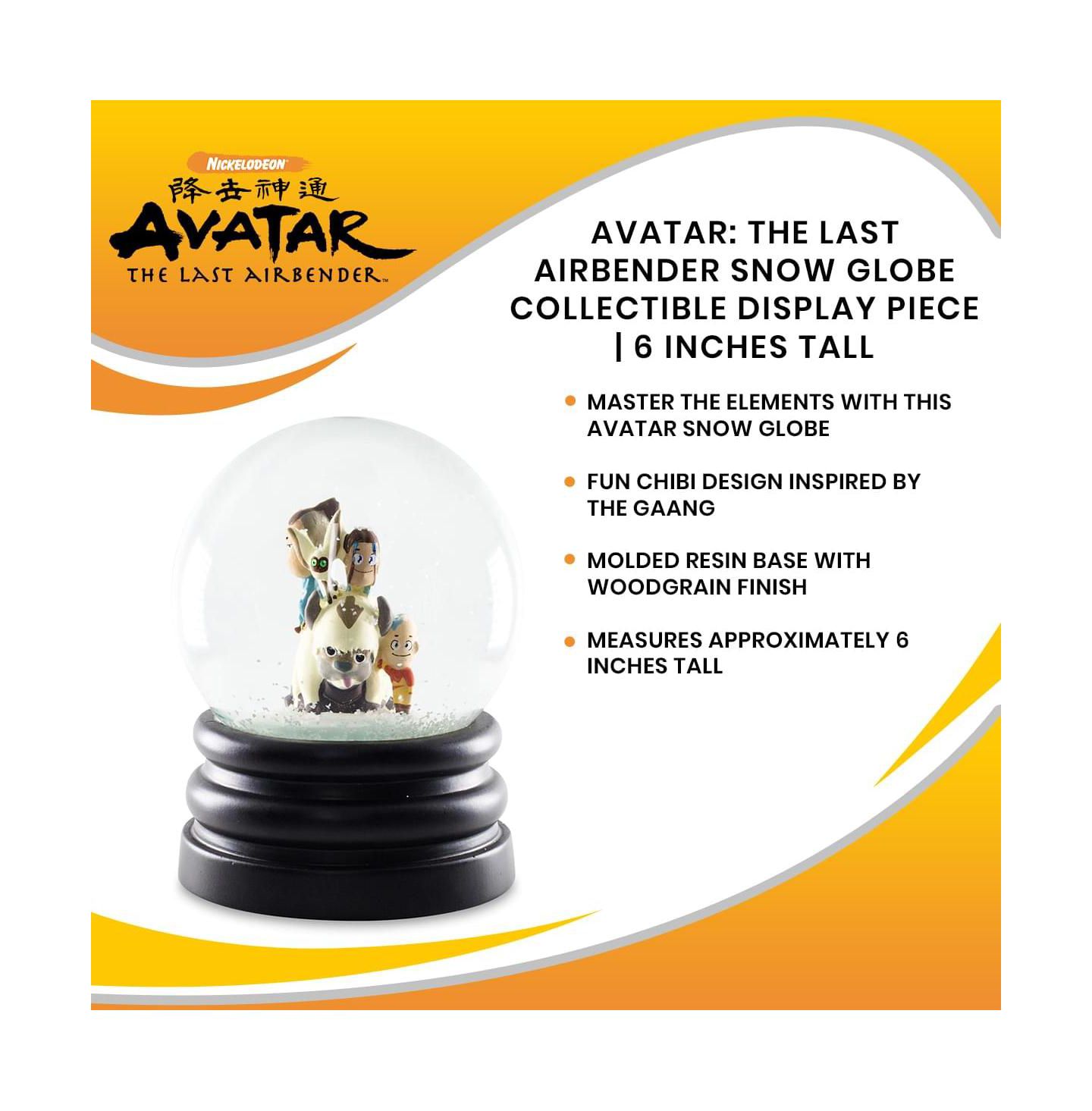 Детские фигурки Surreal Entertainment Avatar: The Last Airbender Snow Globe Collectible Display Piece 6 Inches Tall, цвет: Белый — фото 6