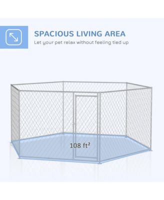 13.4' x 11.5' x 5.6' Dog Kennel Outdoor W/ Lockable Door