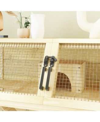 Hamster Cage on Wheels with Storage Shelf, 34"L x 17"W x 40"H