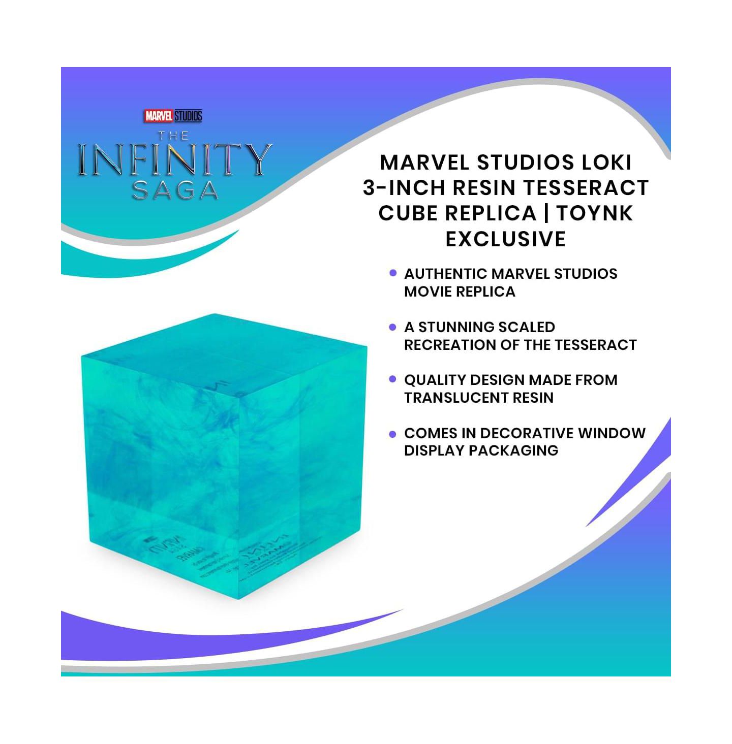 Детские фигурки Surreal Entertainment Marvel Infinity Saga 3" Tesseract Cube Prop Replica, 1-Piece, Ages 14+, цвет: Синий — фото 5
