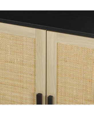 Bohemian Sideboard with 2 Rat Doors and Shelves,