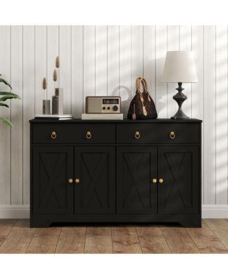 Kitchen Storage Sideboard, Buffet Cabinet with Barn Doors,