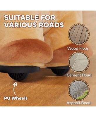 6V Electric Ride on Horse with Music Forward, PU Wheels,