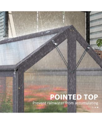 Raised Garden Bed with Wooden Cold Frame, 35.5" x 31.5" x 36"