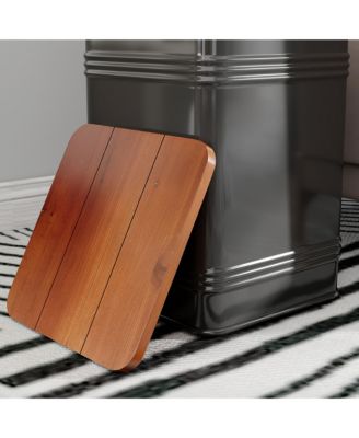 Ottoman with Storage Set of 2, Ottoman Stool with Metal Frame,