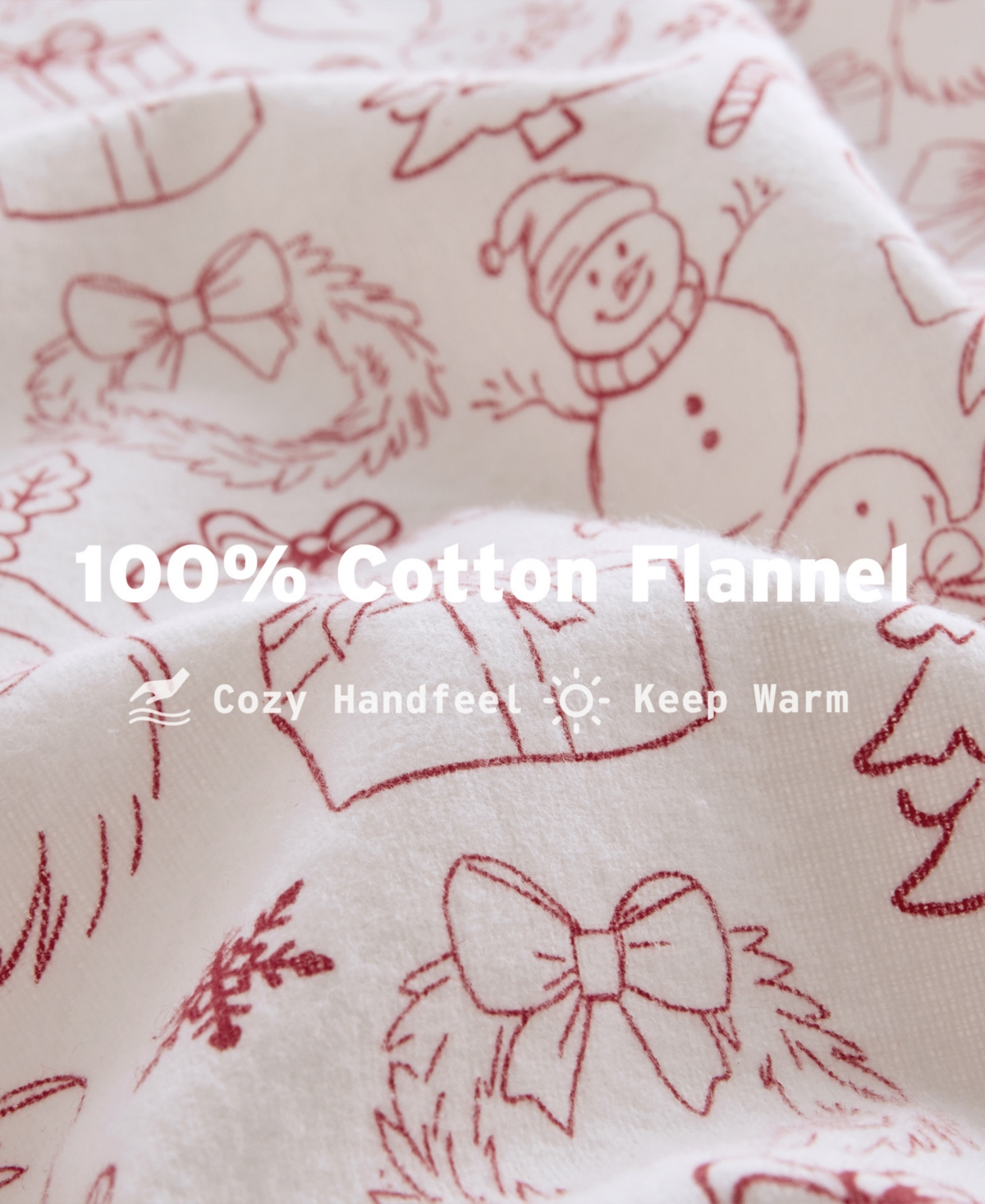 Intelligent Design Novelty Printed Flannel 3-pc. Sheet Set, Twin Xl In Red