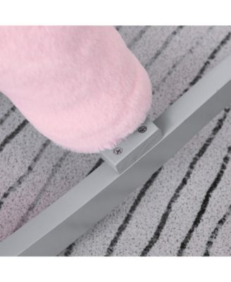 Kids Plush Ride-On Rocking Horse Toy Chair w/ Soft Plush Toy