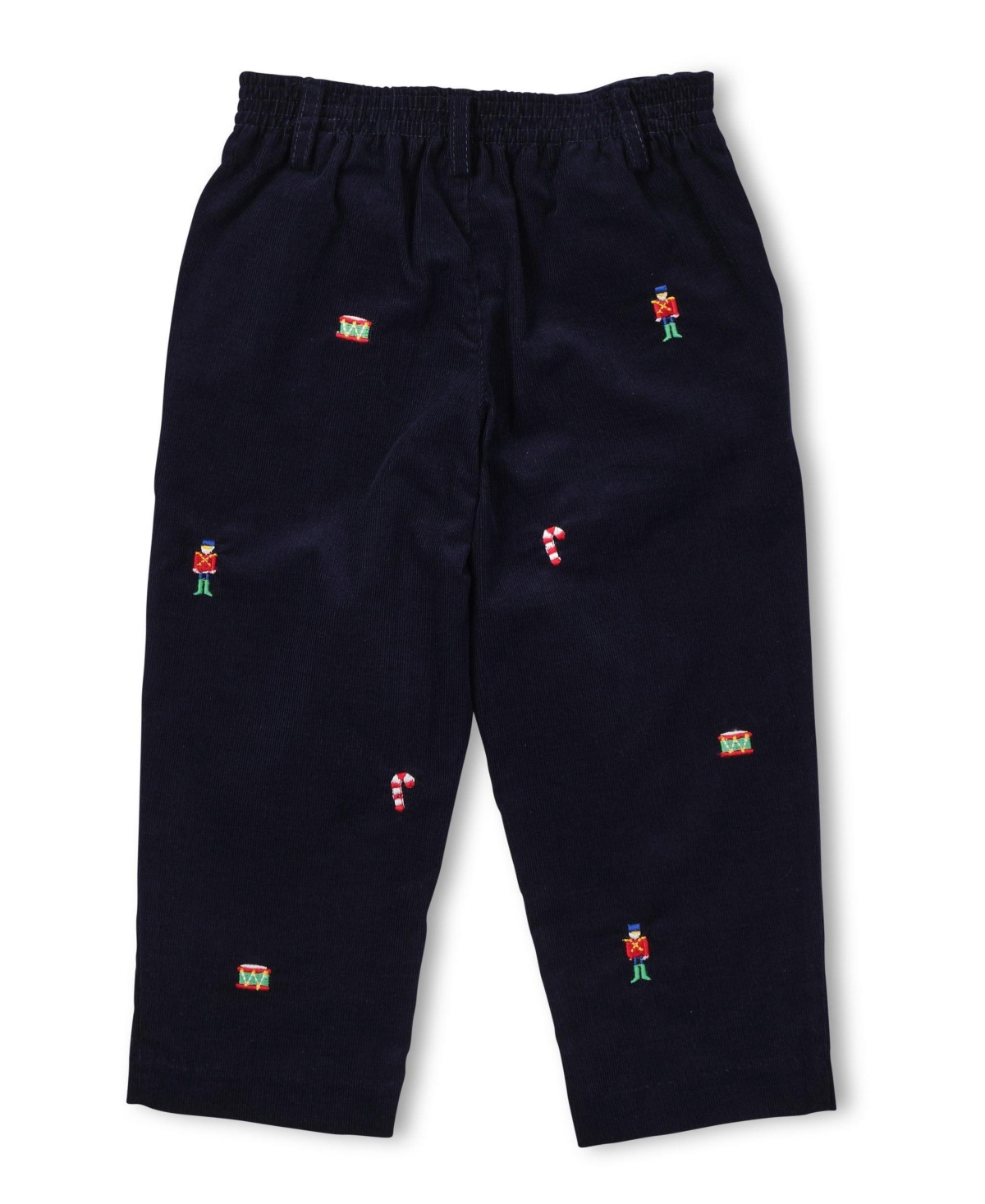 Florence Eiseman Baby Boys Corduroy Fake Fly Pants With Allover Embroidery