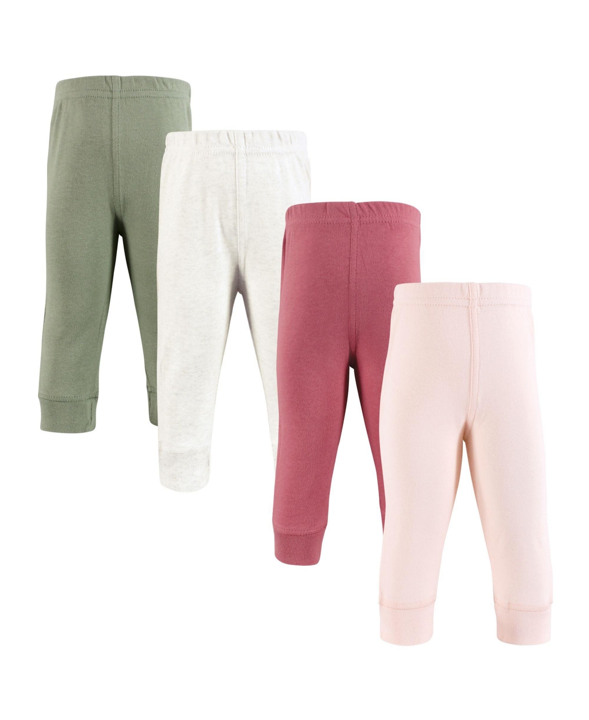 Hudson Baby Baby Girls Hudson Cotton Pants and Leggings, Pink Sage, 6-9 Months