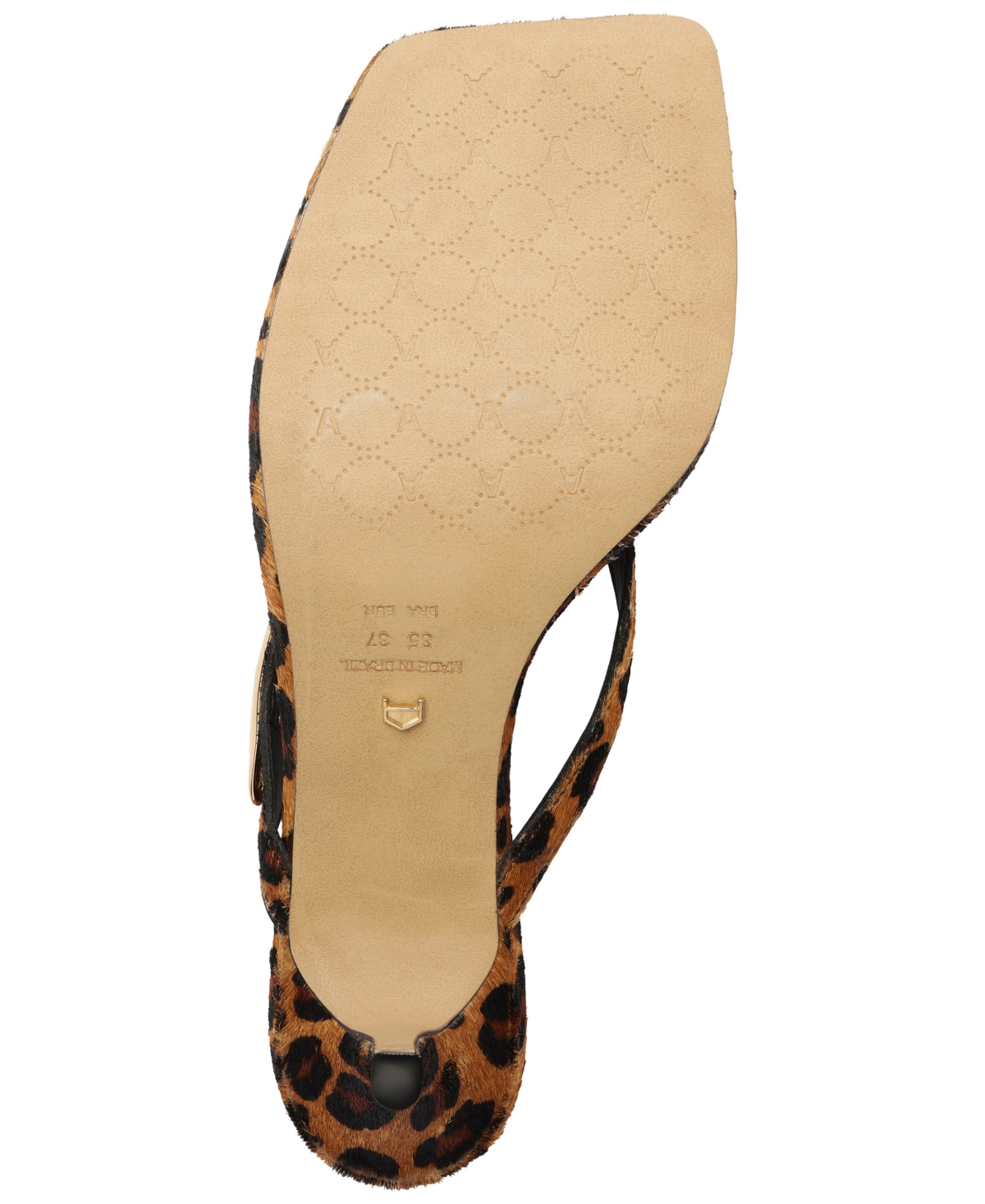 Arezzo Gia Mid Genuine Calf Hair Flip Flop In Brown