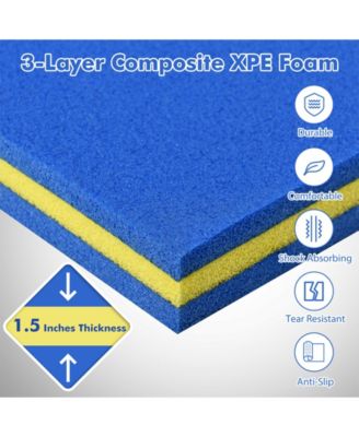 3 Layer Water Pad Foam Mat-Blue