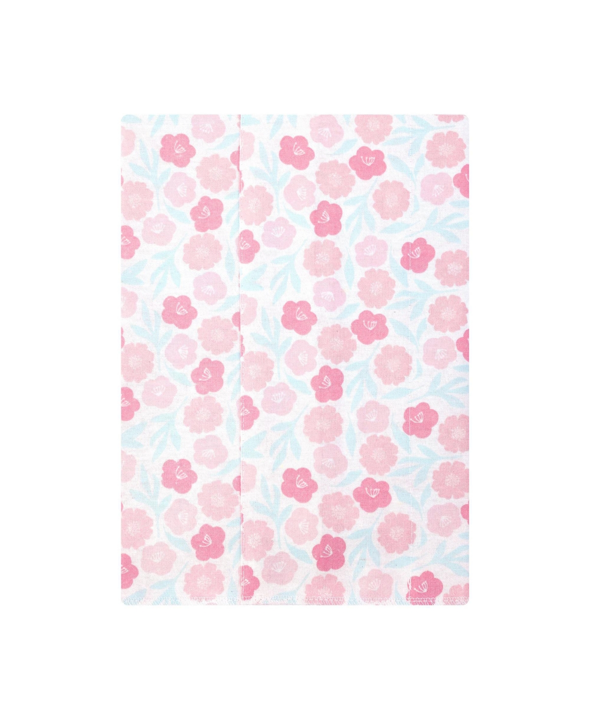 Hudson Baby Infant Girls Cotton Flannel Burp Cloths -Pack, Pink Daisies