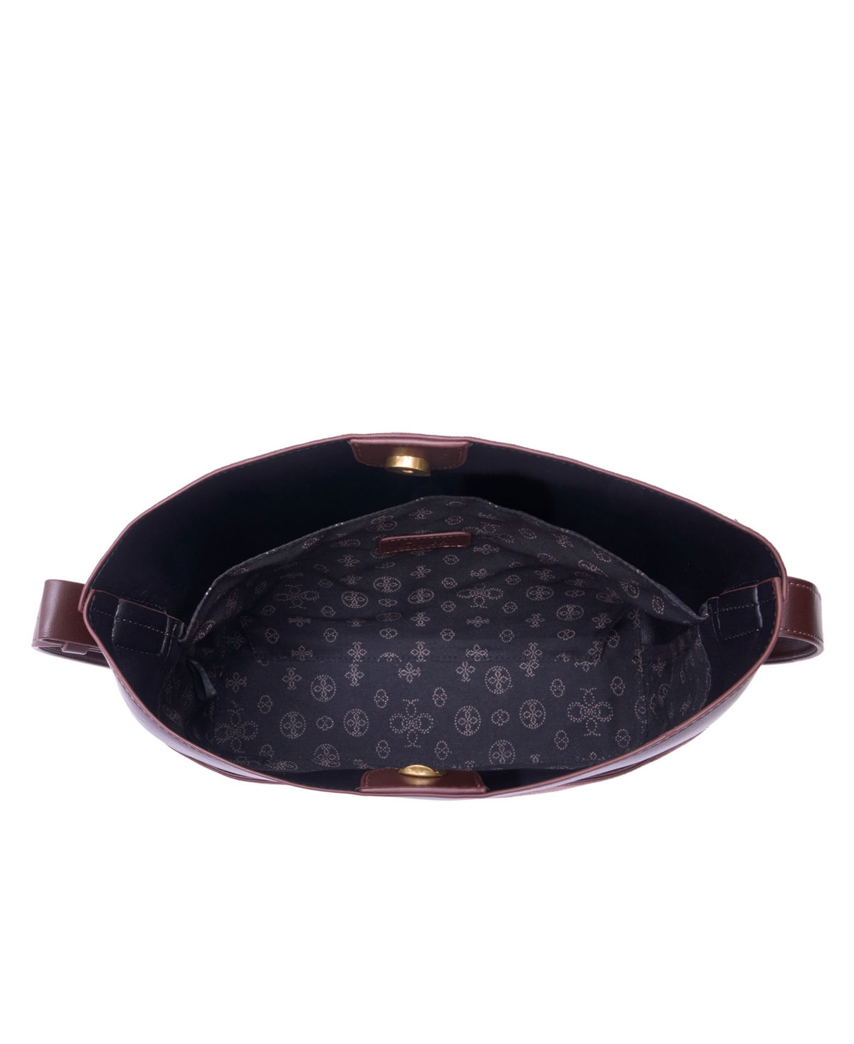 Like Dreams Midnight Quilted Suede Small Tote Bag In Brown