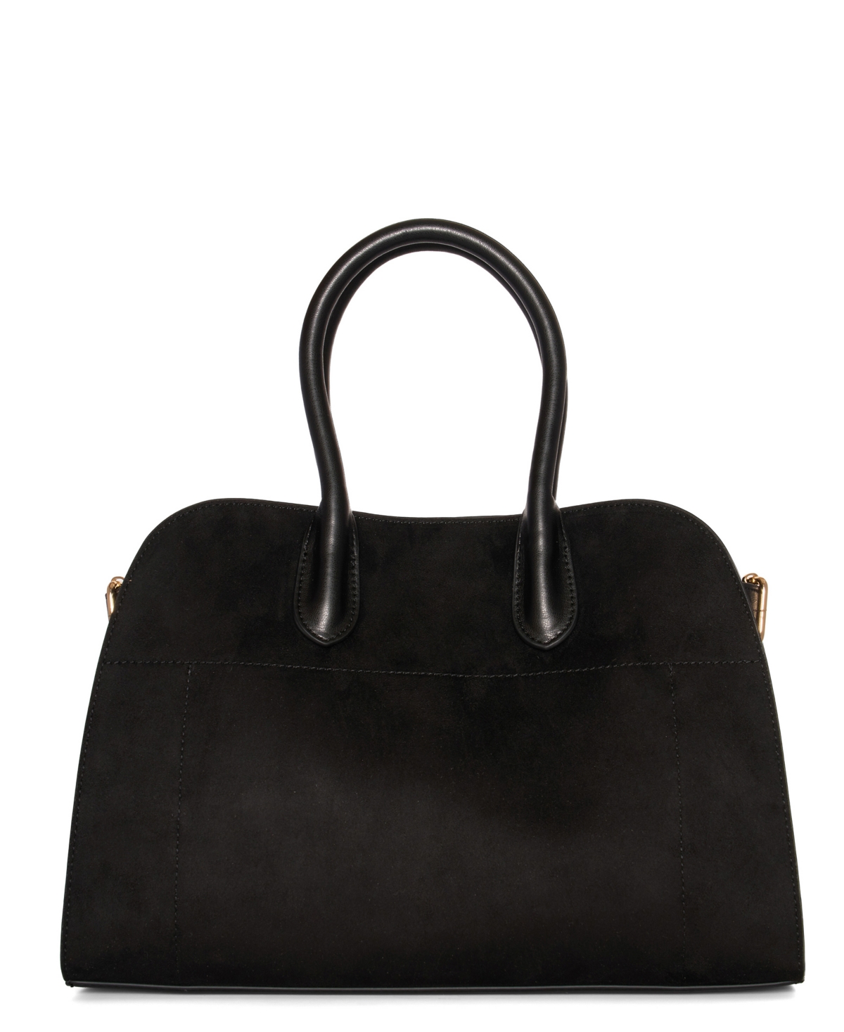 Like Dreams Aurora Top Handle Suede Tassel Medium Satchel Bag In Black