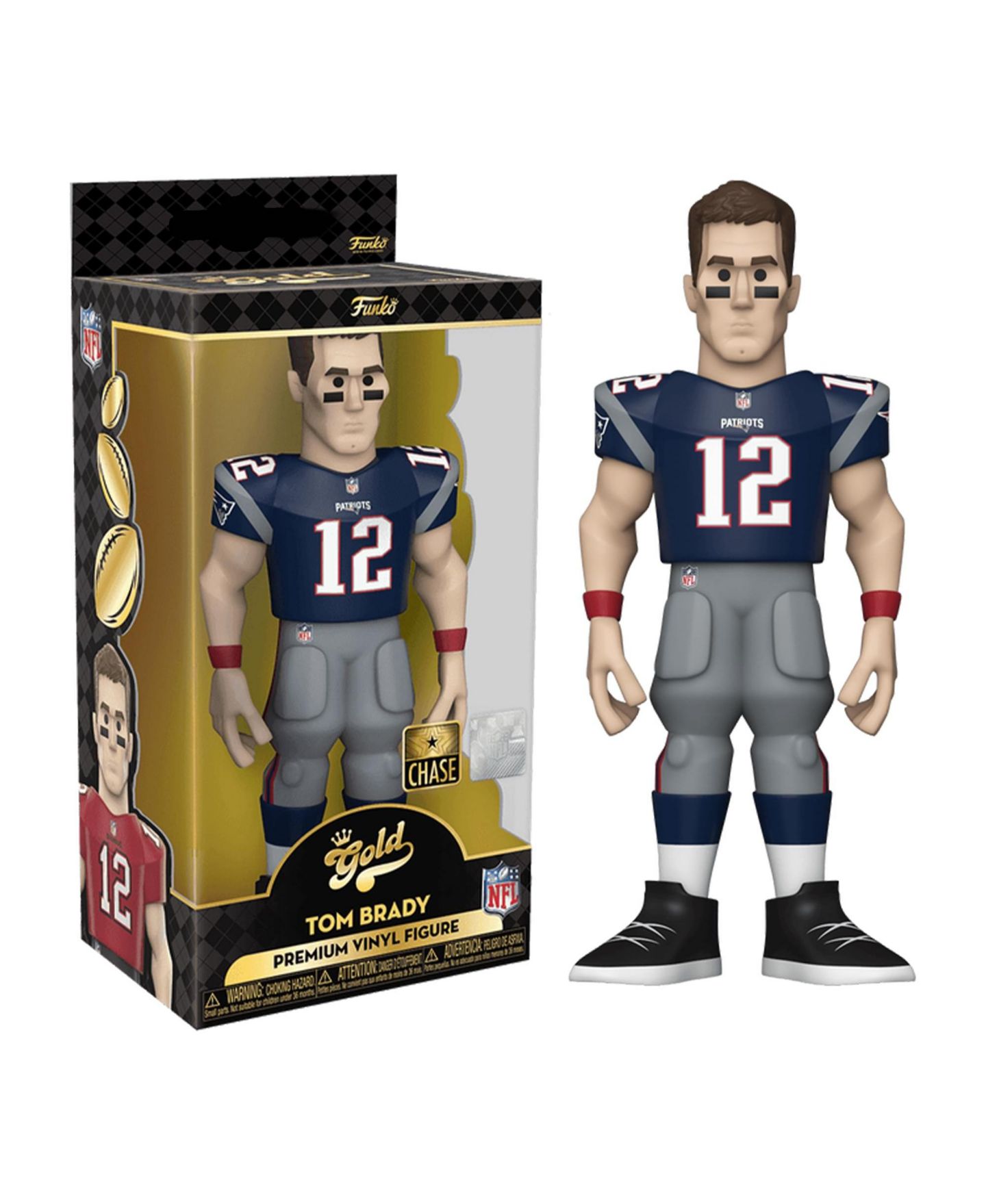 Детская фигурка Funko New England Patriots Tom Brady Gold Chase 5" Vinyl Figure, Ages 6+ — фото 1