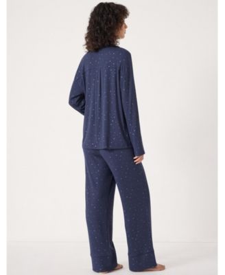 Women's Ribbed Modal Star Printed Pyjamas
