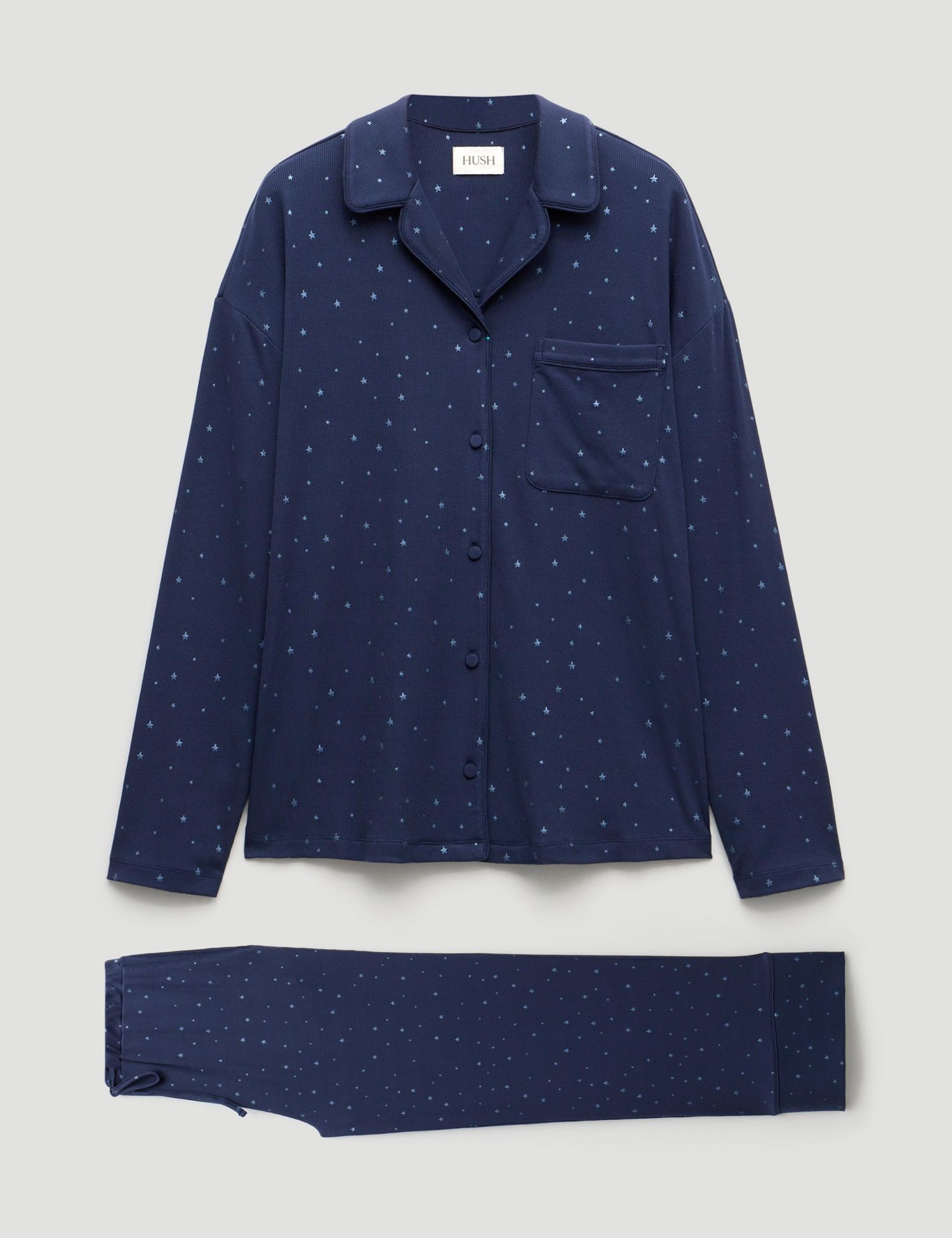 Women's Ribbed Modal Star Printed Pyjamas