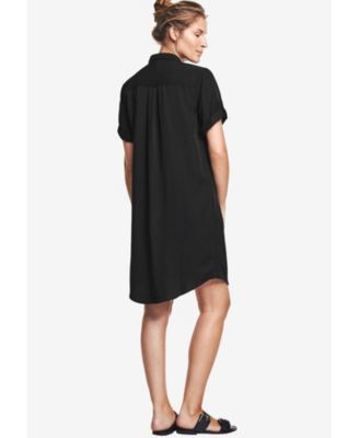 Women's Button Front Linen Shirtdress