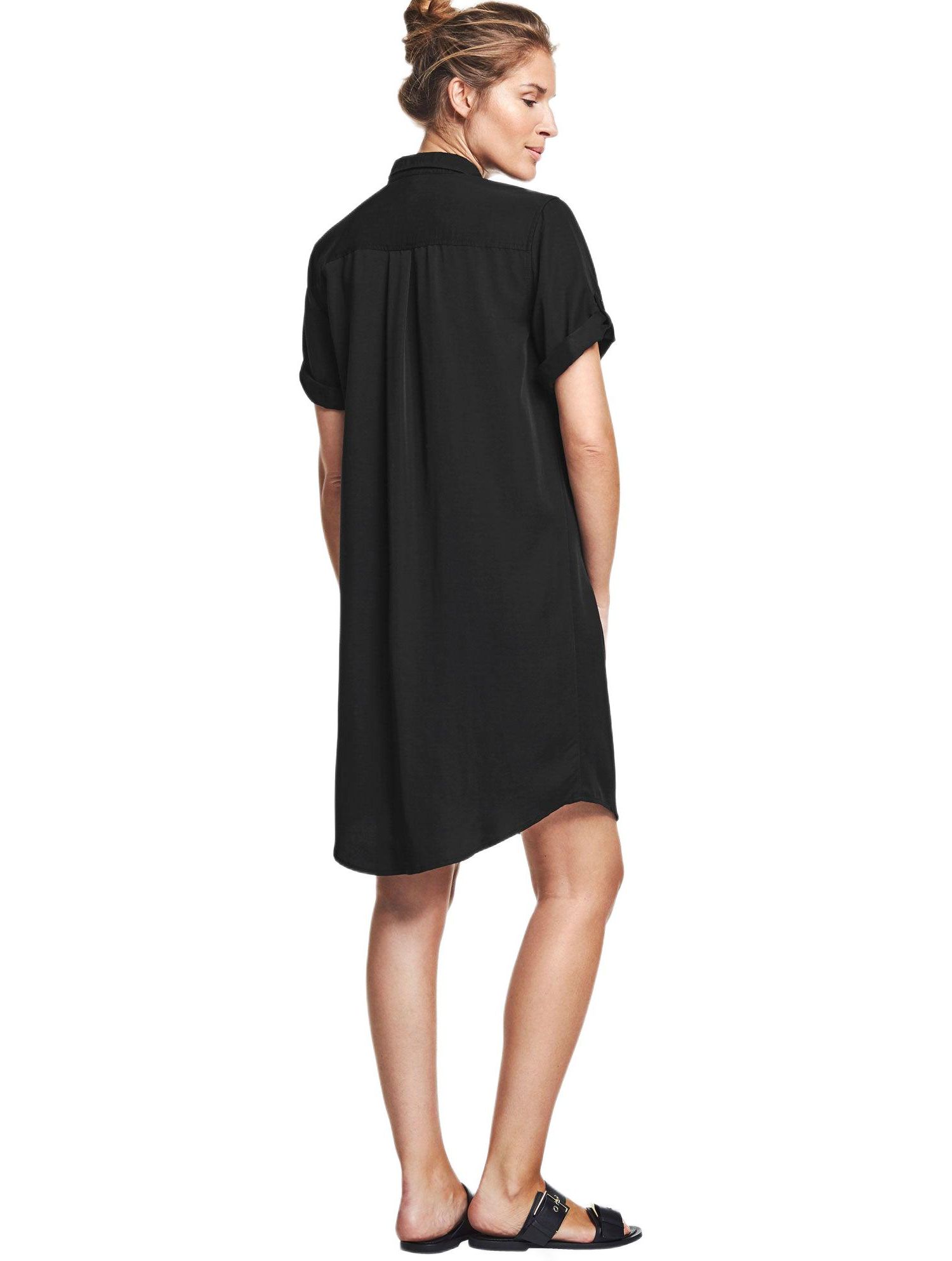 Women's Button Front Linen Shirtdress
