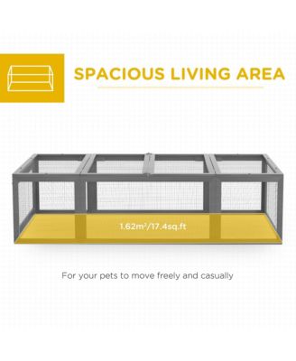 Large Wooden Rabbit Hutch Small Animal Habitat Enclosure