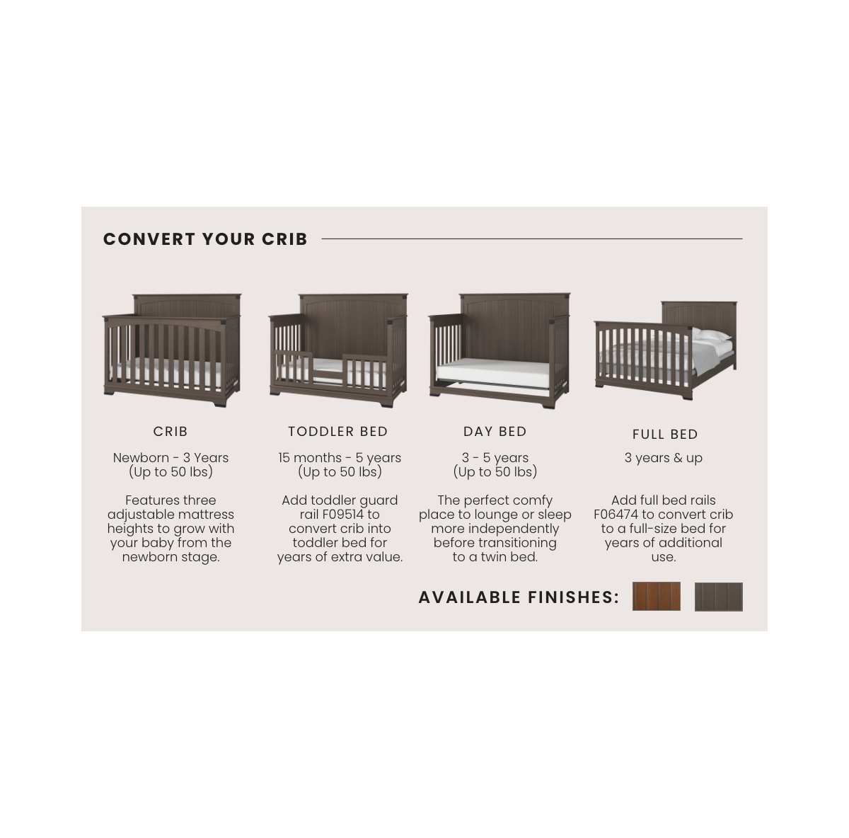 Child Craft Redmond 4-in-1 Convertible Crib