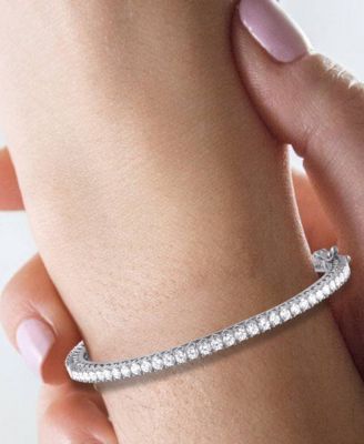 Diamond Bangle Bracelet (5 ct. t.w.) in 14k White Gold
