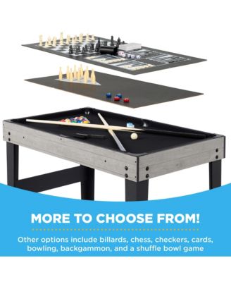 2x4ft 10-in-1 Combo Game Table Set w/ Hockey, Foosball, Pool, Shuffleboard, Ping Pong