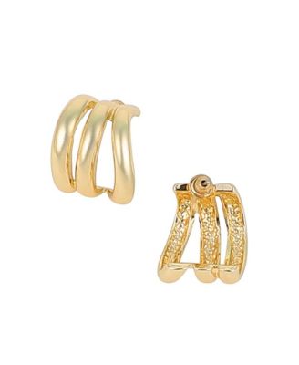 Women's The Triad-Line Hoop Earrings - California Gold