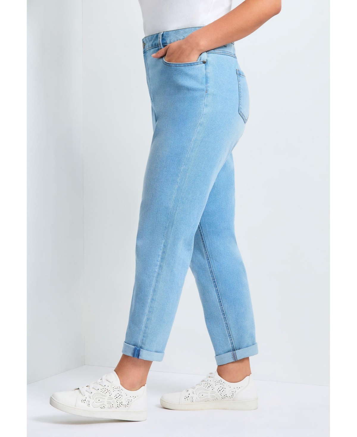 Avenue Women's Denim Girlfriend Stretch Jean