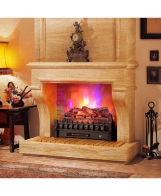 26 Inches Infrared Quartz Electric Fireplace with Realistic Pinewood Ember Bed