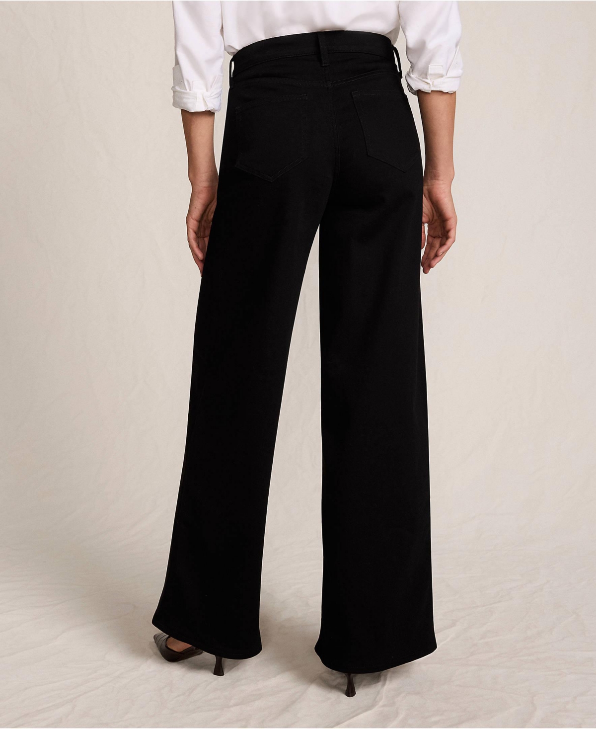 Lands' End Women's Denim High Rise Extra Wide Leg Jeans