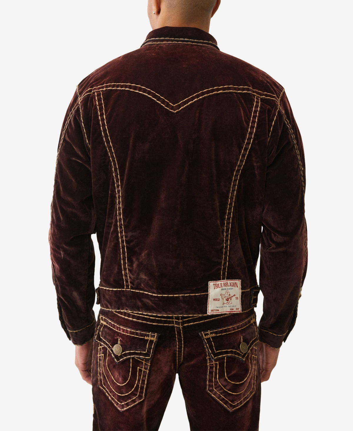 True Religion Men's Oversized Super T Velvet Jacket